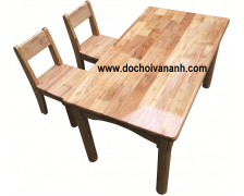 Bàn ghế gỗ chân gỗ (Mã:BG-022)